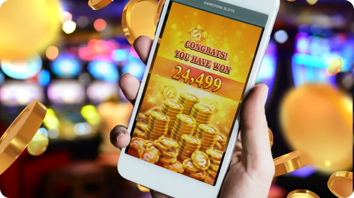 Hand tapping 'Play Now' button on a tablet for online poker